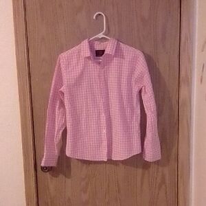Pink Checkered Kids Button Down Shirt